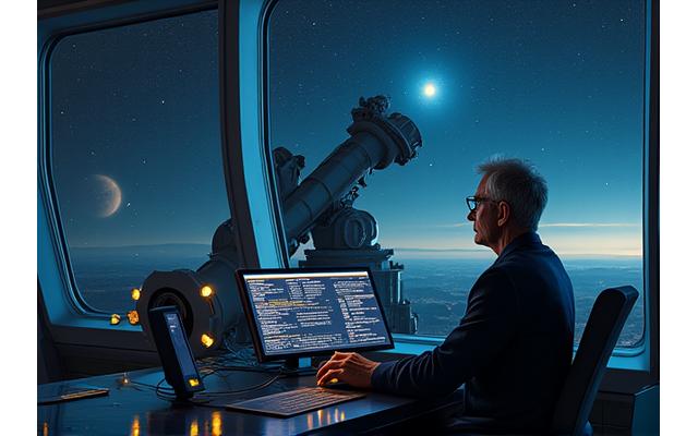 Personal telescope at a remote observatory